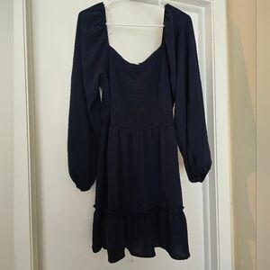 🌷 Altar’d State Smocked Flare Long Sleeved Boho Mini Dress